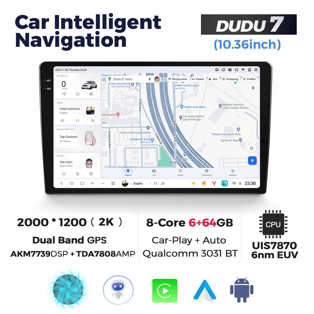 DUDUAUTO DUDU 7 DUDU7 Android 13 Wireless CarPlay Auto Universal 9.5" 10.36" Car Radio Multimedia Player GPS Intelligent System