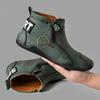 Осень/Зима 2023 Мужские кожаные высокие ботинки Martin большого размера Octopus Zipper Outdoor