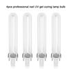 Nail Lamp Bulb 9W 4Pcs/Set Manicure UV Nail Dryer Lamp Bulb 9W Nail Polish Gel Curing Light Tube