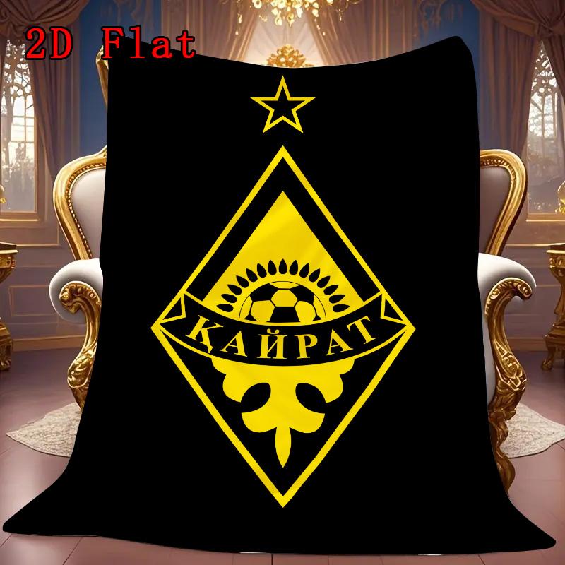 Kairat Almaty 2D Flat Pattern Flannel Blanket, High quality All Seasons, Home Decor, Warmth and Comfort, Perfect for Christmas Gifts.