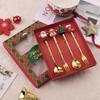 2026 Christmas 6pcs/4pcs Spoon Fork Set Stainless Steel Christmas Spoon Set Coffee Tea Dessert Scoop Christmas Tableware Set