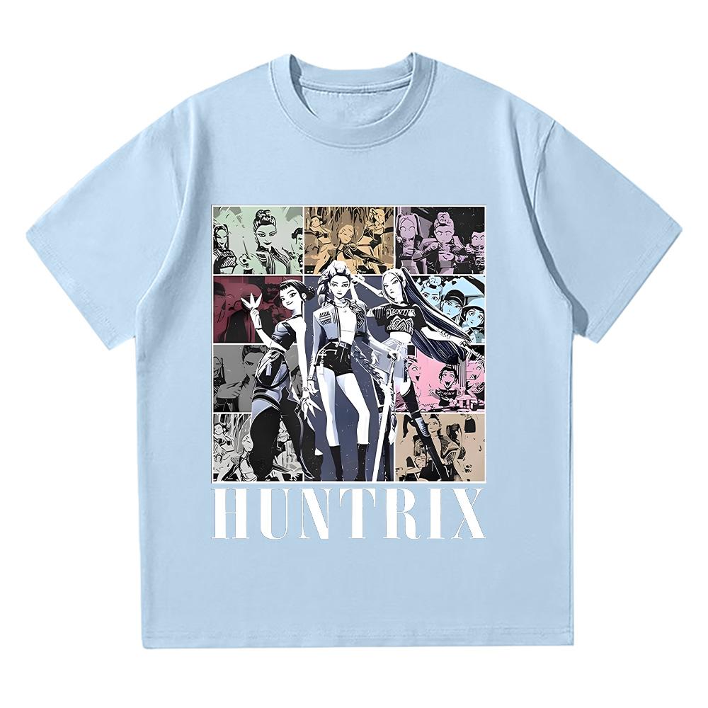 Huntrix Girl Kpop Демо Фильм Винтажная Футболка Kpop Охотники на Демонов Футболка Jinu Манга Одежда Хлопок Высокое Качество Футболки Унисекс Топы