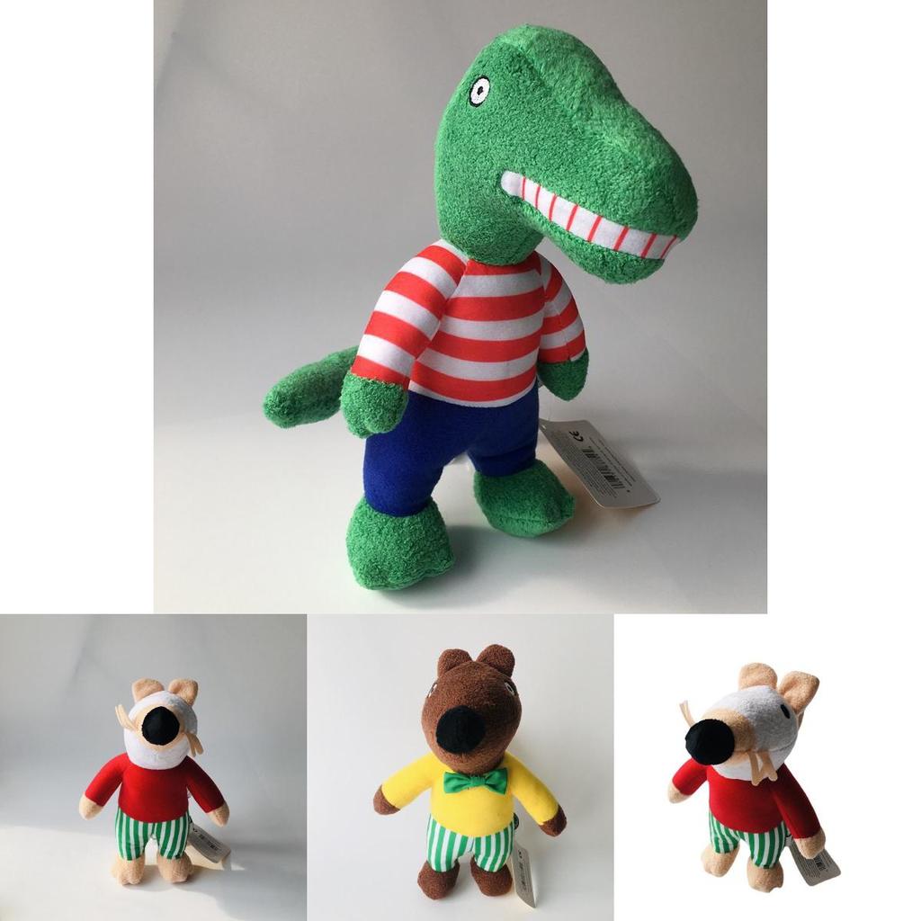 Набор плюшевых игрушек ручной работы «Мышка Мэйси», включающий очаровательных крокодила, слона, белку и желтую птичку, для детей и коллекционеров