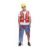 Взрослый костюм строителя, костюм зомби на Хэллоуин, мужской костюм нежити-строителя, комплект строительного жилета