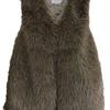 2024 зима новый искусственный меховой жилет средний и длинный искусственный мех енота плетеный жилет модный и тонкий жилет жилет