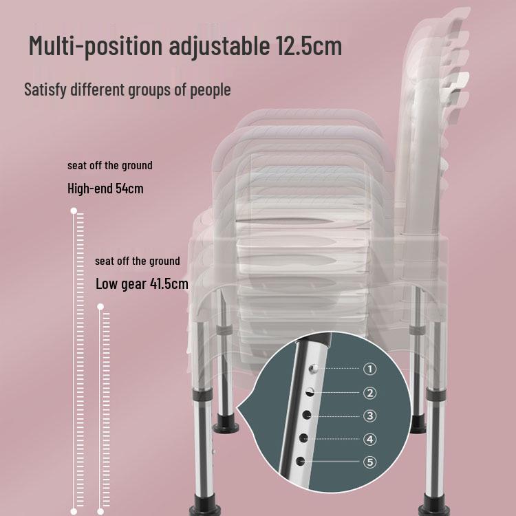 Регулируемый стул-туалет из нержавеющей стали для пожилых и беременных женщин, портативный с судном