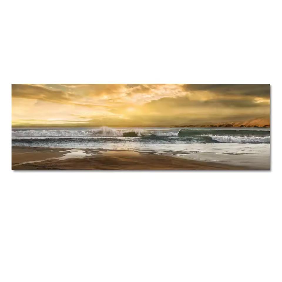 Современные постеры с пейзажем естественного пляжа, принты, морской закат, эстетика, холст, настенное искусство, картина для гостиной, домашний декор