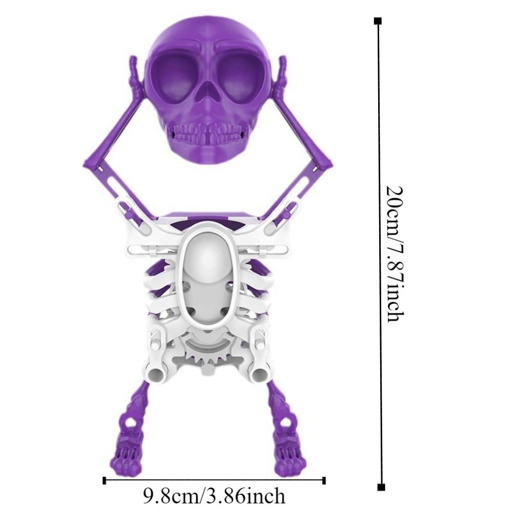 Simulation Wind-up Dancing Skeleton Toy Plastic Spring Clockwork Toy  Desktop Ornament