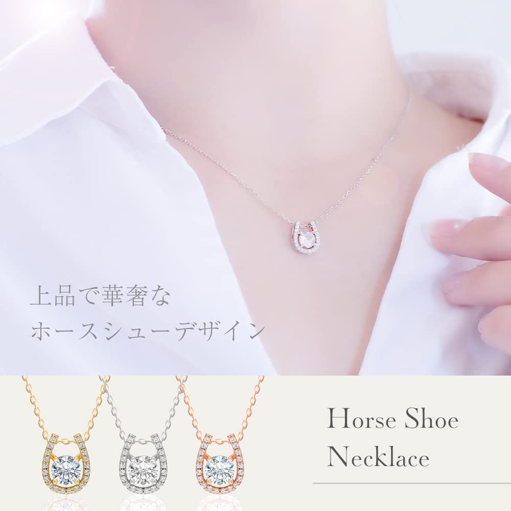 Necklace In Magazine Beautiful Hundred Quality Horseshoe Metal Cubic Silver 925 [La Paume] Women's [Featured Women's Flowers/Top Shine] Design,