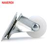 4pcs NAIERDI 10KG Universal Swivel Casters 1" Furniture Wheel Castor White PP Nylon Dual Roller