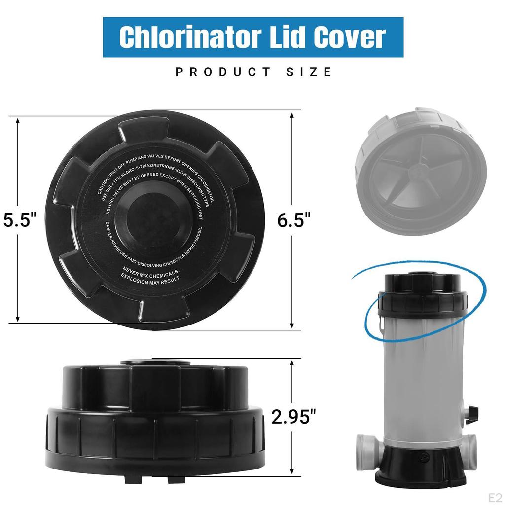 Chlorinator Lid Cover Replacement Convenient Direct Replaces Easy To Install Leakproof for Sealing