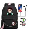 Cartoon School Bag for Adults Anime Backpack Demon Slayer Nezuko Kawaii Large Capacity Manga To Travel Daily Girls' Bookbags