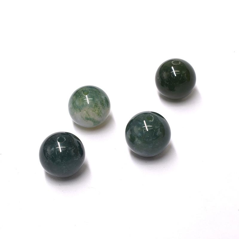 Бусины из агата с морскими водорослями, свободные бусины для изготовления ювелирных изделий, аксессуары для браслетов, нитка «сделай сам», 15 дюймов, 4-12 мм