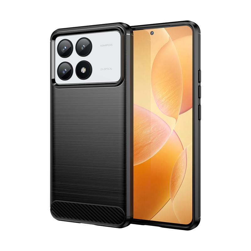 Для чехла Xiaomi Poco F6 Pro Чехол для Poco F6 M6 X6 Pro Противоударный силиконовый чехол из углеродного волокна для Poco F6 Pro Чехол 6,67 дюйма