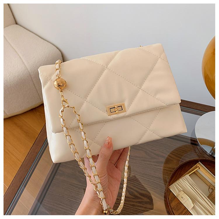 Фактурная сумка женская 2024 осень и зима новая мода осень и зима ромбовидная сумка-мессенджер мягкая кожаная сумка-тоут сумка-тоут