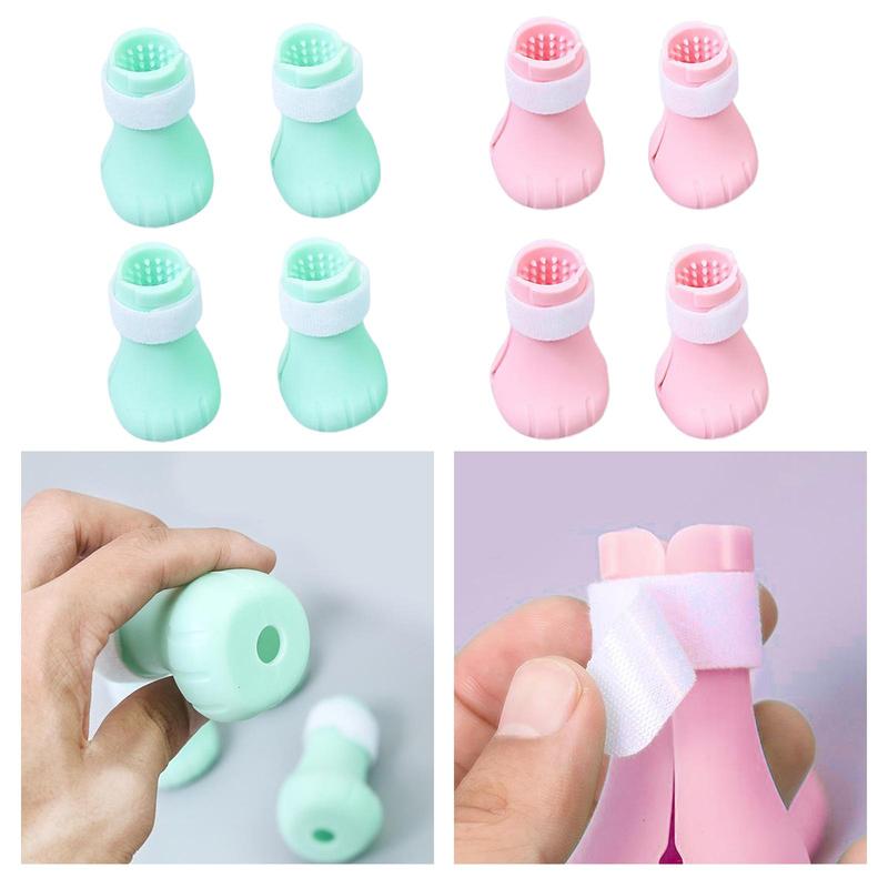 4x cat pet paw Guard for Pets, Anti-Scratch And Silicone Bath