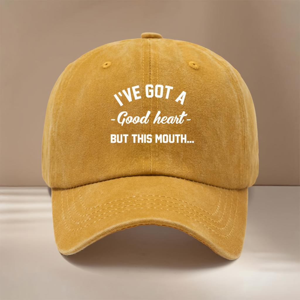 Uniform Cap for Men and Women, Straightforward and Humorous Style, Light and Comfortable Curved Brim Trucker Hat