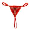 Sexy Rhinestone Thong for Women Mini G-string Bikini Thong Low
