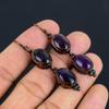 Amethyst Gemstone Handmade Copper Electroformed Jewelry Earring For Women