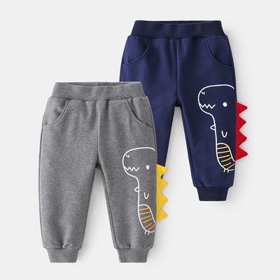 Детские милые брюки с рисунком монстра из мультфильма, кожаный ремень, модные трендовые брюки, спортивные брюки для мальчиков