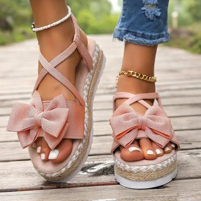 Модные женские сандалии уличные с бантом, плоские домашние тапочки, женские уличные легкие сандалии, модные пляжные повседневные сандалии Zapatos De Mujer