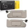 Dasbecan Gray Left Driver Side Sun Visor Compatible With Nissan Altima 2013 2014 2015 2016 2017 2018 With Mirror And Vanity Light Without Sunroof