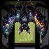 Gothic Bat Window Hanging Ornament Imitation Stained Glass Style Bat Hanger Pendant  Gift