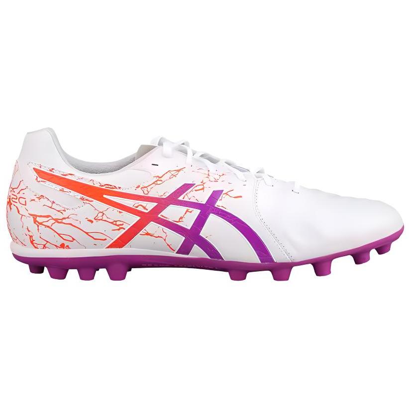 Asics Серия Ds Light Удобная посадка Ag (Резиновые короткие шипы) Футбольные бутсы из кожи кенгуру Мужские футбольные бутсы Бело-фиолетовые 1103A032104