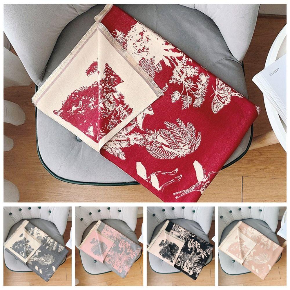 Bohemia Ethnic Style Scarf Printing Winter Tassel Scarves Imitation Cashmere Shawl Travel Vacation
