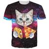 Summer Fashion 3D Printing Funny Cat T Shirt Men Women Animal Pattern Tees Casual Loose O-Neck Short Sleeve Tops Street T-Shirts