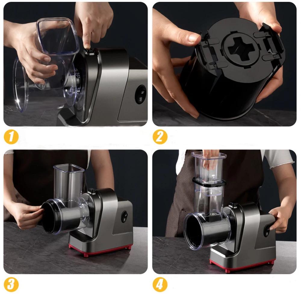 250 Вт 5 в 1 Электрическая овощерезка-шинковка Автоматическая машина для приготовления салатов Терка для сыра Морковь Капуста Резак JT253