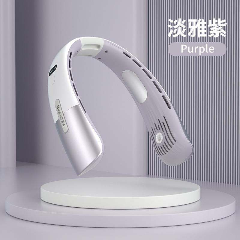 Портативный охлаждающий полупроводниковый вентилятор для шеи, перезаряжаемый, 4000 мАч, без лезвия, подвесной вентилятор для шеи (1200/4000 мАч, два размера)