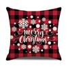 Красный клетчатый рождественский наволочка льняная наволочка для диванной подушки офисная наволочка новый стиль