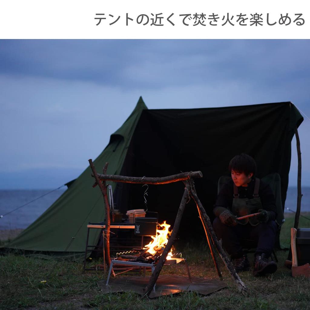 Палатка DOD Musya для 1 человека. Одноместная палатка из материала TC, устойчивого к искрам. Цвет хаки. Размеры в собранном виде: Ш290 x Г290 x В183 см. Веревка и т. д. не включены.