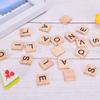 100 шт. деревянных плиток алфавита Scrabble черные буквы и цифры цифровая головоломка