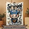 Custom Name Personalized Labubu Print Blanket, Home Decor, Bedroom, Sofa, Camping, Couch, Gifts for Birthday ChristmasEnthusiasts