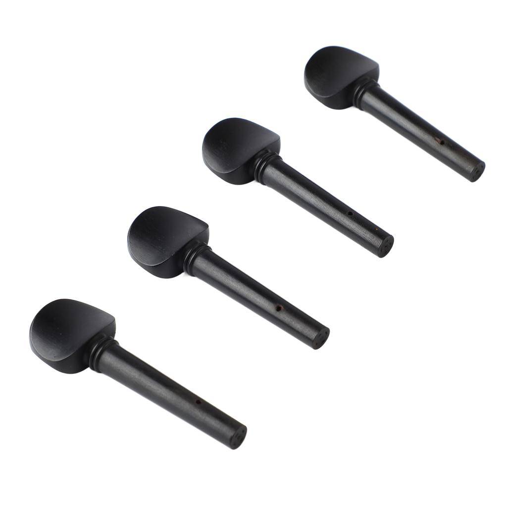 4PCS Viola Tuning Pegs Ebony Punching String Shaft Peg Replacement Violin Accessories Black