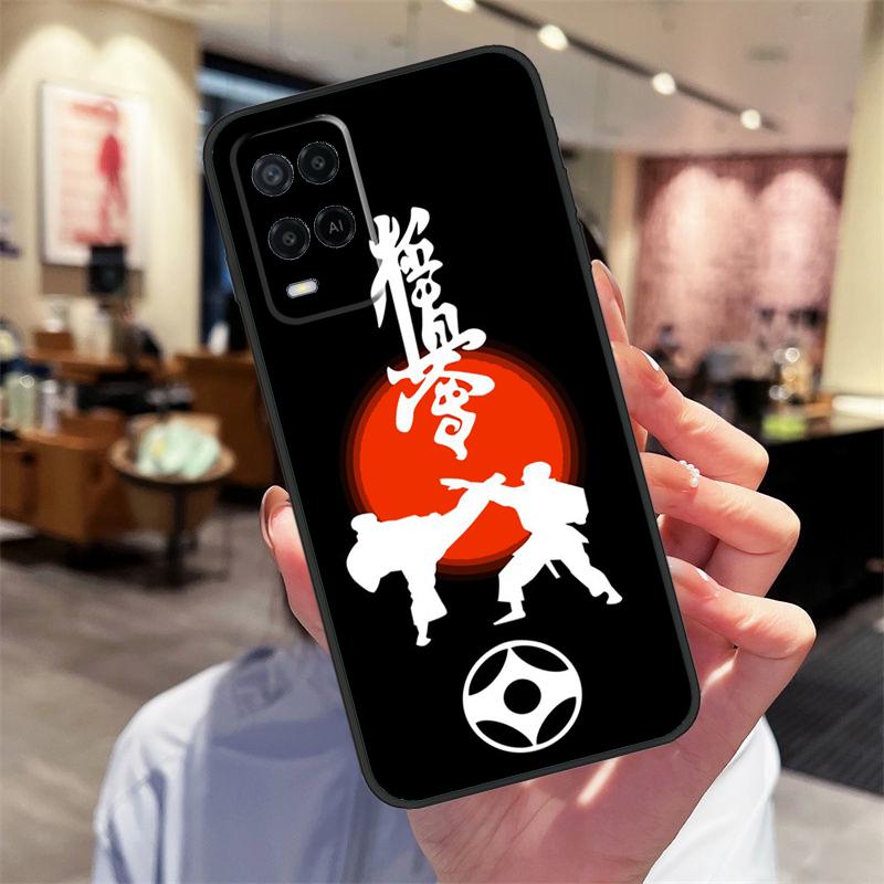 Кейс для Oppo A94 A54 A40 A60 A80 A98 A78 A18 A38 A58 A16 A76 A96 A17 A77 A74 A57S A15 с изображением Ояма Киокушинкай Каратэ