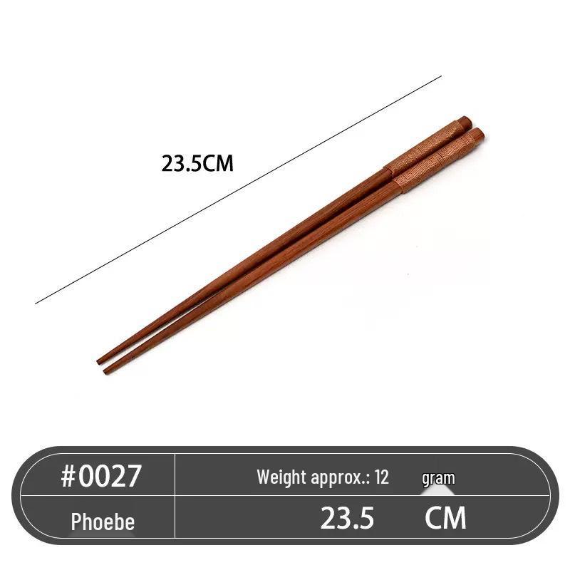 Japanese-Style Wooden Chopsticks, Spoon, and Fork Set with Portable Cloth Bag