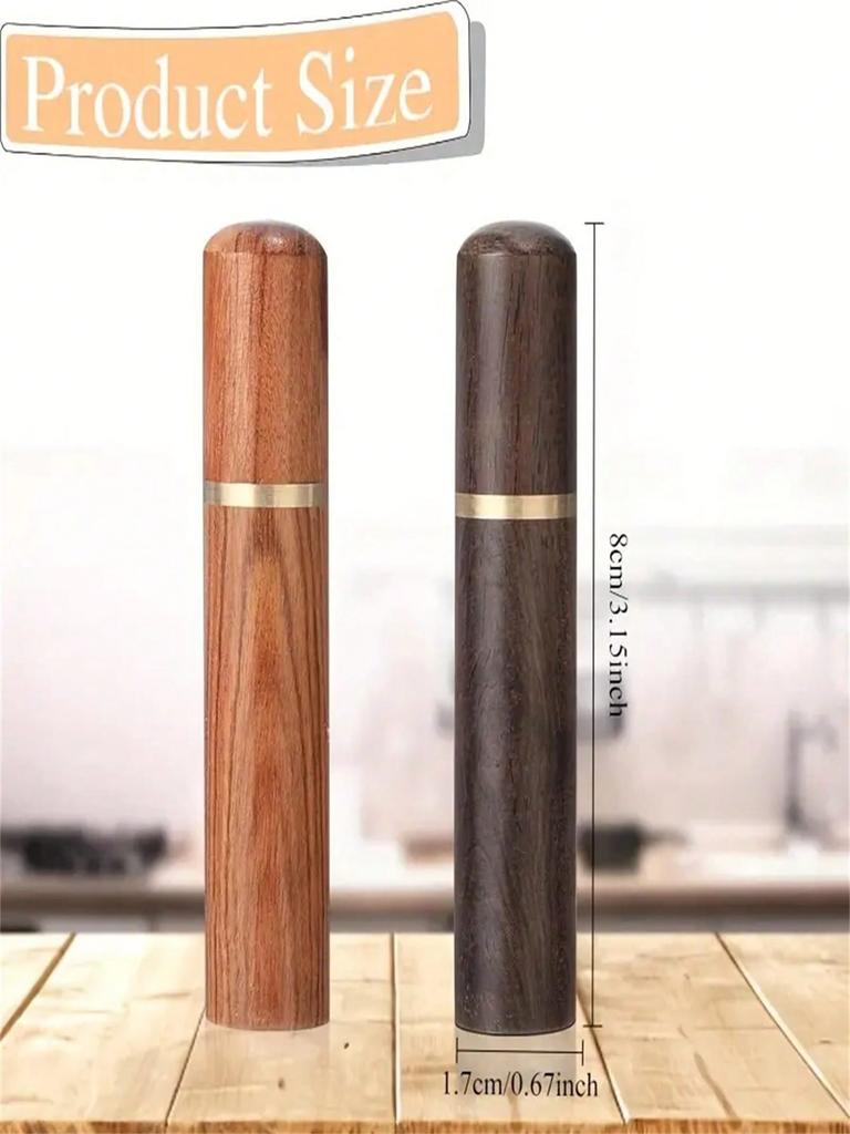 1 Portable Wooden Toothpick Box Mini Toothpick Box, Suitable for Men and Women's Flap Pocket Pants Toothpick Storage Box, Travel P