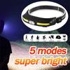 COB Headlamp Fishing Headlight 5 Lighting Modes Flashlight USB Rechargeable Head Light Outdoor Camping Portable Working Light