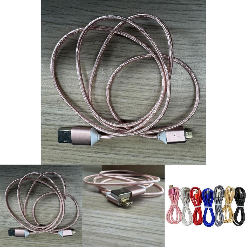 Прозрачный плетеный кабель Micro USB из ПВХ для быстрой зарядки смартфонов и устройств