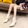 Fashion Thin High Heel Women Elastic Short Boots Fashion Pointed Slip-on Slim Ankle Booties Autumn Winter Ladies Booties Botas De Mujer