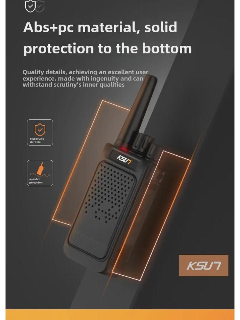 KSU7 8 Вт мощная мини-рация с сильным проникновением сигнала и быстрой зарядкой через USB (х26)