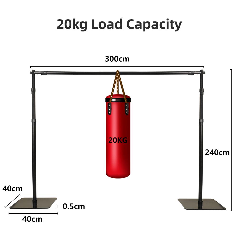 2.4x3 Meters/7.9x9.8ft Heavy Duty Studio Photography Background Support System Metal Backdrop Stand