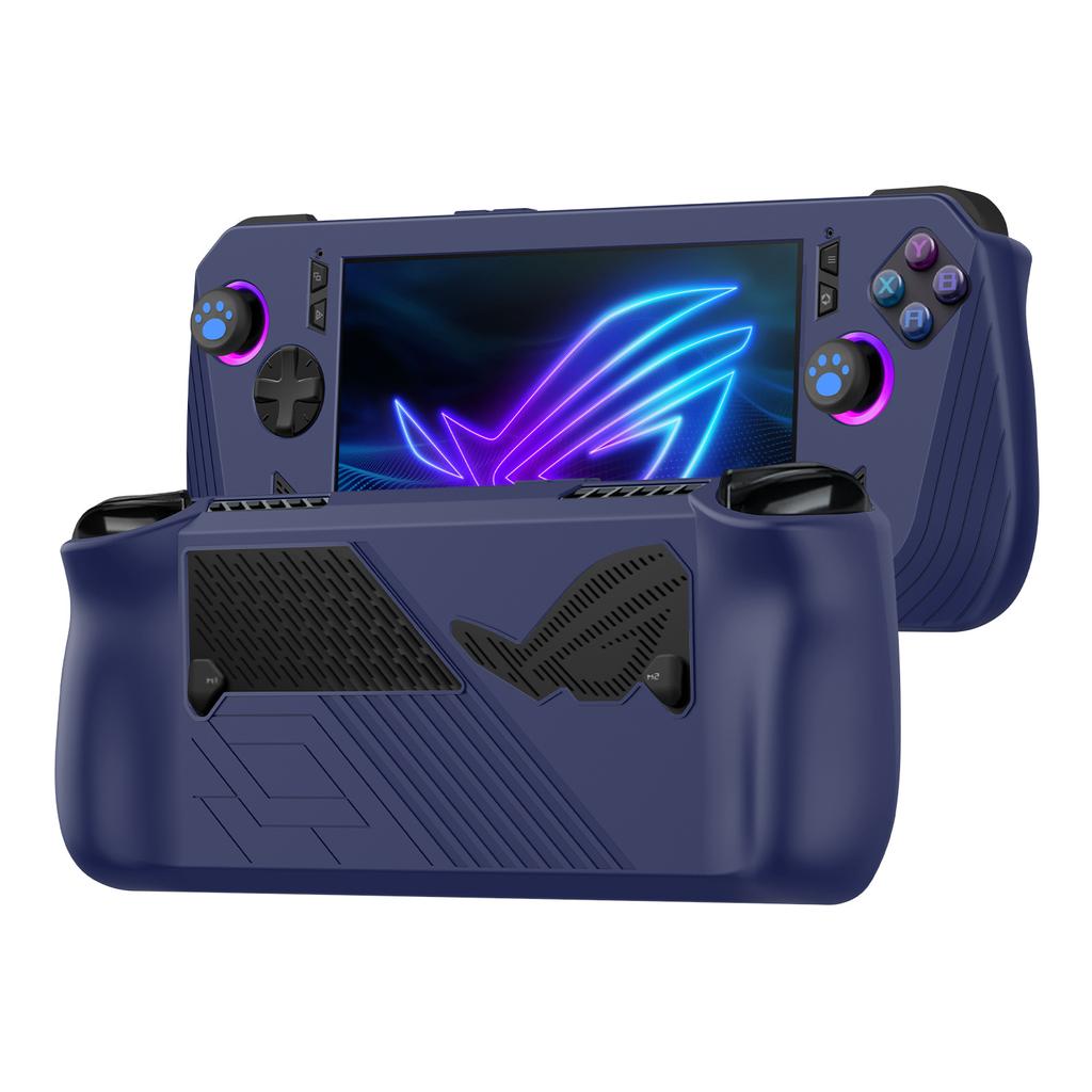 Силиконовый чехол для 2024 ASUS Rog Ally X, аксессуары Rog Alloy X Защитный чехол Grip Skin с 2 упорами для больших пальцев