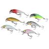 6pcs Fishing Lures Hard Bait Bass Crankbait 3D Fishing Eyes Minnow Lures with Treble Hook