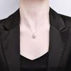 Womens Cute Artistic Clavicle Necklace Moissanite Pendant Light Luxury