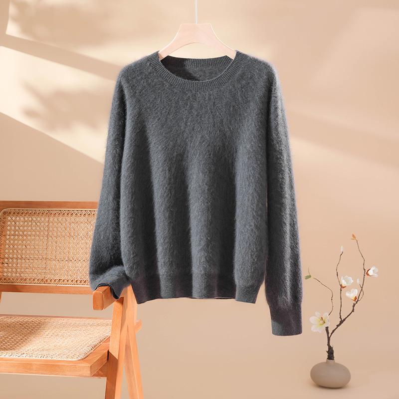 Женский кашемировый свитер Qinghe кашемир 100% кашемир пушистый теплый модный с начесом