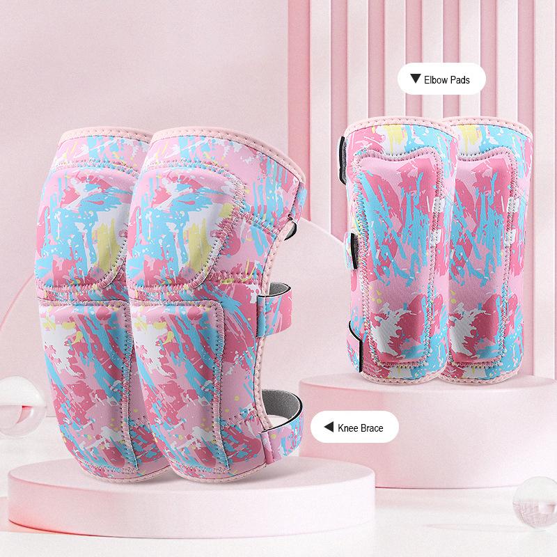 Elbow Pad Wrist Guard Knee Pads for Children SBR Cheap Outdoor Sports Protective Gear